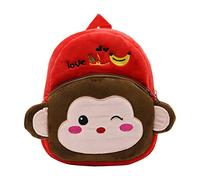 Zaino con scimmia carino dinosauro zaino per bambini bambini 3D cartone animato zoo animale peluche piccola borsa a tracolla prescolare bambini asilo scuola materna borsa da viaggio regalo di Natale