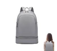 Zaino con scomparto per scarpe, zaino da allenamento, zaino da palestra per pantofole, borsa impermeabile da palestra delle donne, continua lo zaino, libreria atletica respirabl, grigio, Consulte la