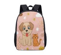 Zaino con simpatico cane Corgi Dreamy Starry Night Moon Pink Clouds Kids School Bag Large 43,2 cm zaino per bambini, 08, L, Minimalista