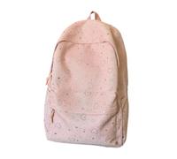 Zaino con stampa a pois e cuori per studenti, grande compagno per tutti i giorni, materiale impermeabile con schienale imbottito, cuciture rinforzate per un uso durevole nella vita quotidiana della