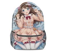 Zaino con stampa anime gelato, zaino carino per ragazze anime, zaino cultura giapponese, zaino da viaggio per adolescenti, Colore 3, L