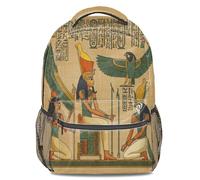 Zaino con stampa egiziana del faraone Horus, tema trono d'oro femminile, zaino da viaggio per la scuola per studenti, Stile 2, L