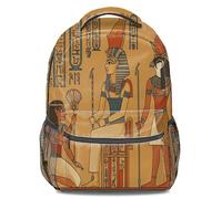 Zaino con stampa egiziana del faraone Horus, tema trono d'oro femminile, zaino da viaggio per la scuola per studenti, Stile 5, L