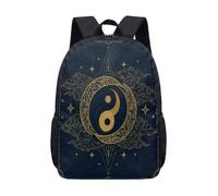 Zaino con stampa mistica di sole e luna e costellazione di 43,2 cm celeste cielo notturno vintage illustrazione zaino per la scuola per bambini adolescenti, 09, L, Minimalista