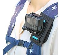 Zaino con tracolla per fotocamera con tracolla regolabile e base girevole a 360 gradi, compatibile con GoPro Hero 9/8/7/6/5/4/3+, azione OSMO, Xiaoyi 4K e la maggior parte delle fotocamere d'azione