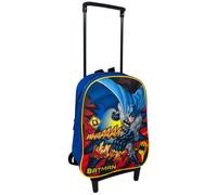 Zaino con trolley Batman borsa per la scuola asilo materna zainetto 28 cm con ruote e manico allungabile