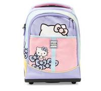 Giochi Preziosi - Hello Kitty Zaino Trolley - Zaino Trolley Bambina, Ruote Rinforzate, Manico Telescopico, Tasche Multiple, Design Pastello Ufficiale Sanrio