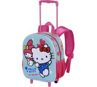 Zaino con trolley My Melody e Hello Kitty zainetto con immagini in rilievo per la scuola asilo materna 34 cm borsa con ruote e manico allungabile figura in 3D