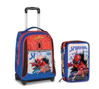 Zaino con Trolley Scuola Seven Spiderman Back To Climbing + Astuccio 3 zip