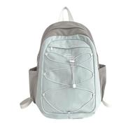 Zaino Con Zippers A Colori A Contrasto Per Le Donne Maschi Capacità Borse Adolescente Viaggio Viaggio Casual Con Bungee Corda Multiuso Daypack