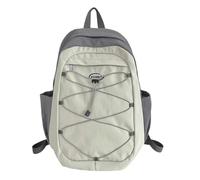 Zaino Con Zippers A Colori A Contrasto Per Le Donne Maschi Capacità Borse Adolescente Viaggio Viaggio Casual Con Bungee Corda Multiuso Daypack