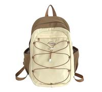Zaino Con Zippers A Colori A Contrasto Per Le Donne Maschi Capacità Borse Adolescente Viaggio Viaggio Casual Con Bungee Corda Multiuso Daypack
