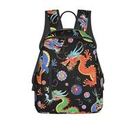 Zaino Cool Chinese Dragons Zaino Da Scuola Resistente Backpack Grande Zaini Per Notebook Office Scuola