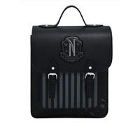 Zaino cosplay gotico Borsa retrò per studenti Nevermore Academy Zaino da viaggio in PU Borsa da scuola, Nero Grigio, Taglia unica