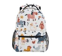 Zaino Cow Chicken Bird White Zaino Da Scuola Unisexzainetto Leggero Daypack Per Notebook Escursioni Office