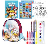 Zaino creativo Paw Patrol con colori, matite, pennarelli e adesivi - Set completo per bambini per i fan di Paw Patrol, ideale come regalo