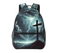 Zaino Crossed Light-Ning Zaino Da Scuola Per Computer | Daypack Resistente Zainetto Trekking Per campeggio Notebook Outdoor