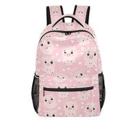 Zaino Cute Cartoon Pig Pattern Zainetto Gite alta capacità | Resistente Zainetti Capiente Backpack Asilo Escursione