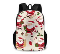 Zaino Cute Cartoon Santa Claus Christmas Daypack Resistente Zaini Grande Backpack Per Office Notebook Escursioni