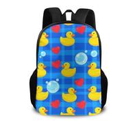 Zaino Cute Funny Bubbles Hearts Yellow Rubber Ducks Backpack Leggero Zaino Da Scuola Grande Daypack Per Office Scuola Viaggio