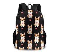 Zaino Cute Funny Dog Puppy Welsh Corgi Backpack Resistente Zaini Grande Daypack Per Scuola Computer Outdoor