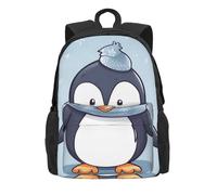 Zaino Cute Penguin Daypack Per Computer | Zaino da scuola Resistente Zainetto Grande Per Office Notebook Outdoor