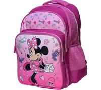 Zaino da 42 cm, di alta qualità, 42 x 27 x 20 cm, 2 scomparto principale con cerniera esterna. e 1 scomparto principale con cerniera esterna con 2 tasche laterali, Zaino Minnie, 42 X 27 X 17