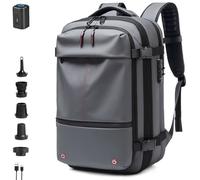 Zaino Da 60 Litri Con Pompa, Zaino Da Viaggio A Compressione Sottovuoto Con Pompa For Bagaglio A Mano In Aereo, Sacchetti Sottovuoto For Viaggi(Gray,Air Pump)