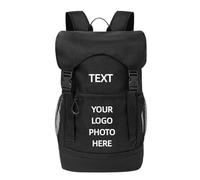 Zaino Da Basket e Calcio con Logo Personalizzato, Capiente, Impermeabile, Borsa Da Allenamento Sportiva, Zaino Da Viaggio con Scomparto Separato per Le Scarpe Black,42 * 28 * 16cm