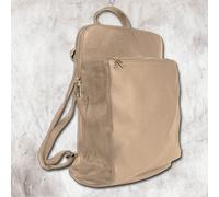 Zaino Da Città Taupe Beige Toscanto In Pelle ORTM103RN