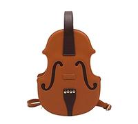 Zaino da donna a forma di violino in pelle sintetica PU, per la scuola, alla moda, per ragazze adolescenti, Come mostrato