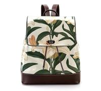 Zaino da donna alla moda, con teschio occidentale floreale e ossa di fiori in finta pelle, borsa a tracolla per ragazze adolescenti, Multicolore 08, 27x12.3x32cm