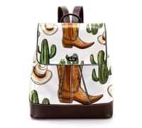 Zaino da donna alla moda, con teschio occidentale floreale e ossa di fiori in finta pelle, borsa a tracolla per ragazze adolescenti, Multicolore 10., 27x12.3x32cm