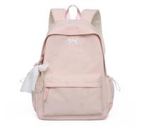 Zaino da donna con fiocco Borsa da viaggio in nylon di grande capacità per | Zaino per studenti Kawaii con design a fiocco carino per ufficio di lavoro e gite nel campus universitario