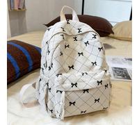Zaino da donna di grande capacità con un design semplice a fiocco, versatile e alla moda, borsa da mamma in velluto a coste di piccole dimensioni, adatta per studenti. Zaino scolastico, zaino con fioc