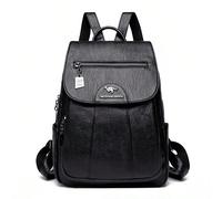 Zaino da donna di marca e design, in alta qualità in pelle, capiente per il viaggio, zaino scolastico, borsa a spalla per le donne 2024 Colore unicoPoliuretano