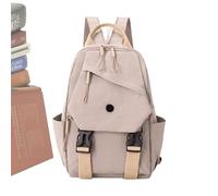 Zaino da donna di piccole dimensioni, zaino da donna - borsa impermeabile - borsa a tracolla impermeabile elegante per scuola di viaggio d'affari, compatto per esterni, cachi, Siehe Beschreibung
