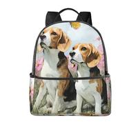 Zaino da donna e da uomo, motivo cane beagle, margherita, farfalla, adolescente, borsa per la scuola, borsa per libri, zaino casual per college, viaggi, lavoro