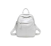 Zaino da donna in morbida pelle PU carino piccolo zaino per la scuola borsa per libri borsa moda, S2 Bianco, 29cm