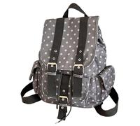Zaino da donna in nylon a pois di grande capacità borse da viaggio con tasche multiple per studenti