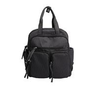 Zaino da donna in nylon alla moda di grande capacità con manico morbido Zaino per laptop multitasche tinta unita Zaino per appuntamenti da viaggio all'aperto, Nero