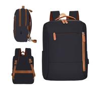 Zaino da donna per computer portatile, non resistente all'acqua, borsa da palestra, leggera, borsa da college in tessuto Oxford, borsa da escursionismo, 42 x 32 x 14 cm, per lavoro e viaggi, Nero