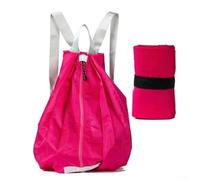 Zaino da escursionismo, leggero, pieghevole, in nylon resistente all'acqua, con cinghie regolabili, per viaggi, campeggio, avventure all'aria aperta (rosa)