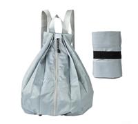 Zaino da escursionismo, leggero, pieghevole, in nylon resistente all'acqua, con cinghie regolabili, per viaggi, campeggio, avventure all'aria aperta (grigio)