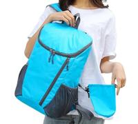 Zaino da esterno, 20 l, impermeabile, pieghevole, leggero, zaino per alpinismo, campeggio, borsa per attrezzi da scout, portage, trail durante la notte, Blu lago, Refer to description