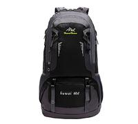 Zaino da esterno di grande capacità 60L borsa da trekking per studenti delle scuole superiori Borsa per il tempo libero Borsa per il tempo libero 1 persona zaino tenda, Nero , Etichettalia unica