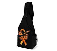 Zaino Da Giorno Antifurto Zaini A Tracolla Per Lavoro, Escursionismo, Viaggi Multiple Sclerosis Awareness Butterfly Impermeabile Crossbody