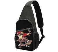 Zaino Da Giorno Impermeabile Zaino A Tracolla Piccolo Per Campeggio, Ciclismo, Scuola Skateboard Monkey Unisex Zaini A Tracolla