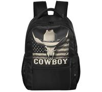 Zaino da gioventù in stile moderno con 6 scomparti per adolescenti, Western | Western Country Uomini Teen Boy Kid Rodeo Southern Retro Cowboy