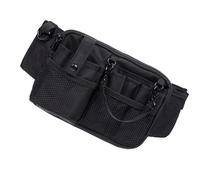 Zaino da infermiera con porta nastro, multi scomparto per medicinali, tasca per infermieri, borsa da cintura, grembiule, marsupio, Nero